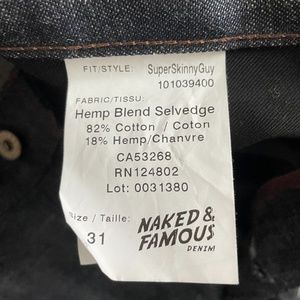 Naked & Famous Super Skinny Guy - Hemp Selvedge